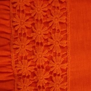 ellos Tops - ❤Ellos orange Tank with crochet trim 1X ellos Tops - ❤Ellos orange Tank with crochet trim 1X